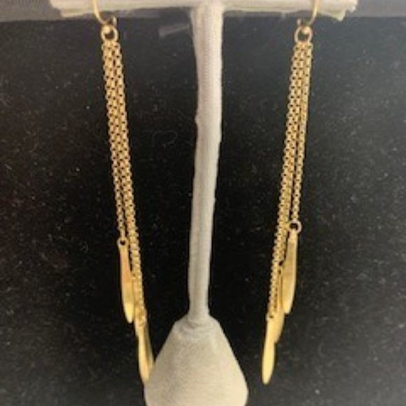 NWT: INC gold tone dangle earrings - Picture 2 of 3